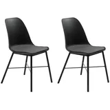 Livetastic Stuhl-Set Whistler Chair, Schwarz, Kunststoff, Füllung: Schaumstoff, Rundrohr, 47x83x54 cm, Esszimmer, Stühle, Esszimmerstühle, Esszimmerstühle-Set