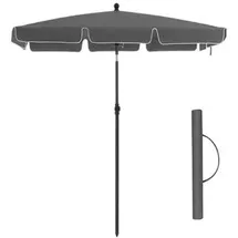 Songmics Sonnenschirm 200 x 125 cm Grau