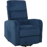 MCW Fernsehsessel MCW-K62 Cord 78 x 113 x 93 cm Blau mit Liegefunktion