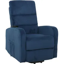 MCW Fernsehsessel MCW-K62 Cord 78 x 113 x 93 cm Blau mit Liegefunktion