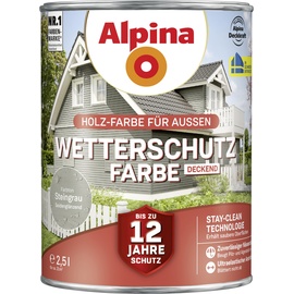 Alpina Wetterschutzfarbe 2,5 l, steingrau