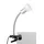 Trango LED Klemmleuchte, 2989-016 LED Klemmleuchte *EASY* inkl. 1x 3 Watt GU10 3000K warmweiß LED Leuchtmittel Tischlampe I Leseleuchte I Clip Lampe mit weißem Glas Lampenschirm, Klemmspot I Nachtlicht I Schreibtischlampe weiß