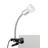 Trango LED Klemmleuchte, 2989-016 LED Klemmleuchte *EASY* inkl. 1x 3 Watt GU10 3000K warmweiß LED Leuchtmittel Tischlampe I Leseleuchte I Clip Lampe mit weißem Glas Lampenschirm, Klemmspot I Nachtlicht I Schreibtischlampe weiß