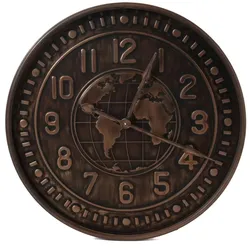 Weltzeituhr - Braun Rund Metall Amadeus 80x6.799 cm
