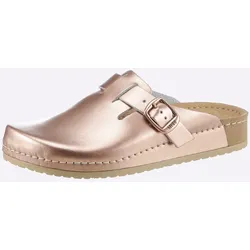 Clog MUBB, Damen, Gr. 39, rosa (roségoldfarben), Glattleder, Schuhe