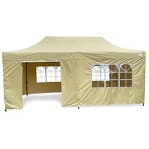 GRASEKAMP Faltpavillon Modena 3 x 6 m inkl. Seitenteile Beige