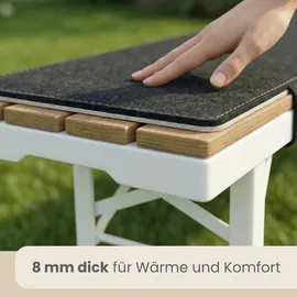 Dune Design Bankauflage 180 x 28 x 0,8 cm grau 2 St.