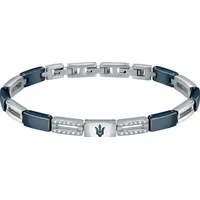 Maserati JM223ATZ23 Edelstahlarmband blau 22 cm
