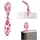 Bookchair Flexilight Leselicht Pink Flowers – Weißes 2-in-1 LED-Leselicht