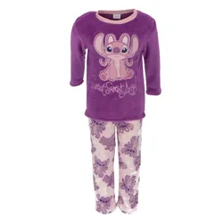 Lilo & Stitch Kinder-Schlafanzug – Flauschiger Korallen-Fleece