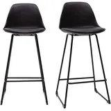 miliboo Designer-Barhocker 66 cm Schwarz