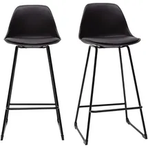miliboo Designer-Barhocker 66 cm Schwarz