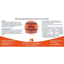 natürlich lang leben Vitamin plus Tropfen 30 ml