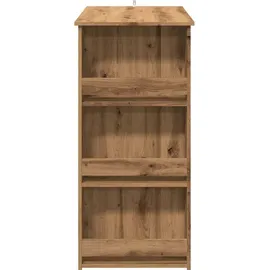 vidaXL Bartisch mit Regal 102 x 50 x 103,5 cm Braun
