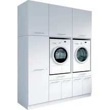 laundreezy Mehrzweckschrank-Set 186 x 238 x 68 cm Weiß