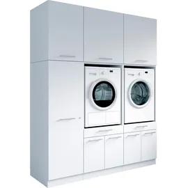 laundreezy Mehrzweckschrank-Set 186 x 238 x 68 cm Weiß