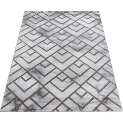 Teppich AYYILDIZ TEPPICHE "NAXOS 3813", braun (bronzefarben), B:140cm H:12mm L:200cm, Polypropylen (PP), Teppiche, Wohnzimmer