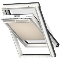 VELUX Vorteils-Set Hitzeschutz Plus DOP Manuell Uni Beige/Schwarz 1085, 55x78 cm (CK02), Alu-Schiene und Haltekrallen,GGU,Manuell,VELUX