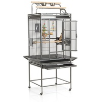 Montana Cages Vogelkäfig Finca Play - Antik, ca. 77 x 71 x 165 cm grau