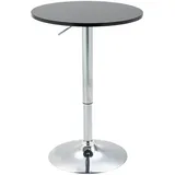 Homcom Bartisch modern rund Esstisch 360° Drehtisch höhenverstellbarer Bistrotisch Stehtisch Küchentisch Stahl Schwarz Ø61 x 70-90 cm
