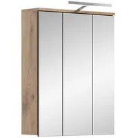 Xonox.home Spiegelschrank inkl. Beleuchtung) Mason Nox Oak Nachbildung 60x77x37