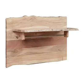 Massivmoebel24 Garderobe Akazie 100 x 60 x 32 cm Natur