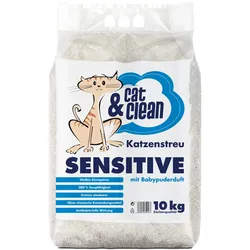 Cat & Clean Sensitive mit Babypuderduft 10kg Katzenstreu