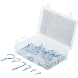 BGS DIY 88136 Sortiment Schraubhaken Ringhaken 80 teilig