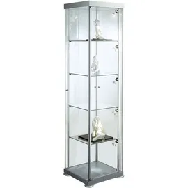 Kerkmann Glasvitrine Expoline 42,5 x 42,5 x 180 cm Silber