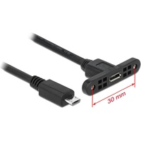 Delock 85245 USB Kabel 0,25 m USB 2.0 Micro-USB B Schwarz