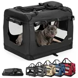 LIONTO Hundetransportbox 70 x 52 x 50 cm Schwarz