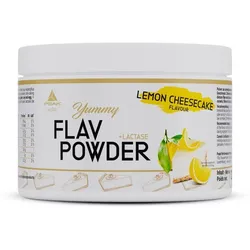 PEAK Yummy Flav Powder -250g - Geschmack Lemon Cheesecake I 50 Portionen I Geschmackspulver I wenig Kalorien I Inulin I Ballaststoffe I mit Laktase I zum Kochen I Backen I vegan I low sugar 250 g