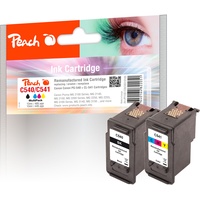 Peach Spar Pack Tintenpatronen kompatibel zu Canon PG-540BK, CL-541C, 5225B006