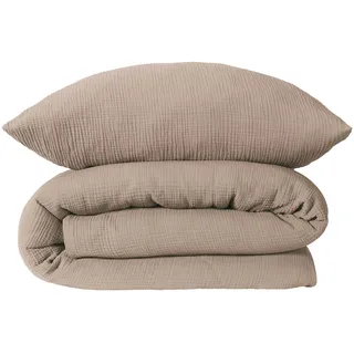 SCHIESSER Bettwäsche »Molly aus supersofter Musselin-Qualität in gedeckten Farben«, Made in Green