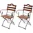 Proregal 2er-Set Biergartenstuhl 55 x 49 x 88 cm braun