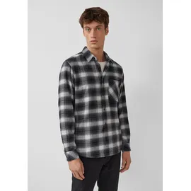 s.Oliver Kariertes Hemd aus Flanell Schwarz/Weiß XL