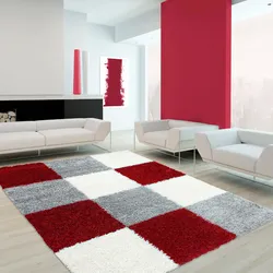 Hochflor-Teppich AYYILDIZ TEPPICHE "Life Shaggy 1501" Gr. 2, rot, B:80cm H:30mm L:150cm, Kunstfaser, Teppiche, Wohnzimmer