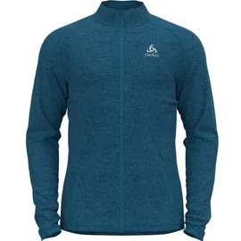 Odlo Herren Unterjacke Midlayer full zip FLI, saxony blue melange, XXL