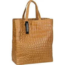 Liebeskind Berlin Kroko Paper Bag Tote M cognac