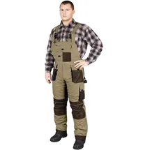 Leber & Hollman Leber&Hollman LH-FMNW-B_BE3XXL Formen Gefütterte Schutzlatzhose, Beige-Braun-Schwarz, XXL Größe
