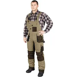 Leber & Hollman Leber&Hollman LH-FMNW-B_BE3XXL Formen Gefütterte Schutzlatzhose, Beige-Braun-Schwarz, XXL Größe