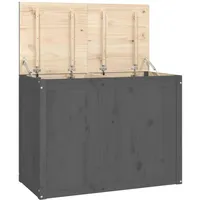 vidaXL Wäschetruhe Grau 88,5x44x66 cm Massivholz Kiefer