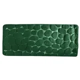 MSV – rutschfeste Badematte – Geeignet für Fußbodenheizung – rutschfeste Latex-Rückseite – Fördert das Wohlbefinden – 40 x 60 cm – Dunkelgrün