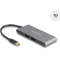 DeLock 4 Port USB Type-C Hub mit 2 x Typ-A und 2 10 Gbps