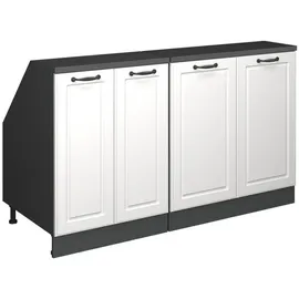 Vicco Dachschrägenschrank-Set Rion 140 x 83,8 x 60 cm Weiß / Anthrazit