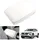 GAFAT Hyunda-i Tucson NX4 2021-2023 2024 10,25" Navigation Schutzfolie, Glas Displayschutzfolie für Tucson 2023 Mittelarmlehne Abdeckung Kissen Mittelkonsole Armlehne Polster Schutz, PU Mikrofaser Leder (Weiß)