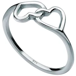 Elli Herz Symbol Verbunden 925 Silber Ringe   Damen 
