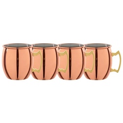 FUCHS Gläser-Set Fuchs Gastronomiebedarf Mini Moscow Mule Schnaps Jigger 60ml, Edelstahl