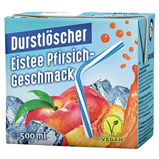 Durstlöscher Eistee Pfirsich Geschmack 12 Packungen 500ml Getränk
