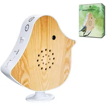 NORTHPOINT Naturgeräusche Box Vogel Sound Box Echtholz Bewegungsmelder Sound Sensor Timer USB-C (Weißesche)
